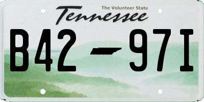 TN license plate B4297I