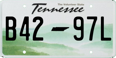 TN license plate B4297L