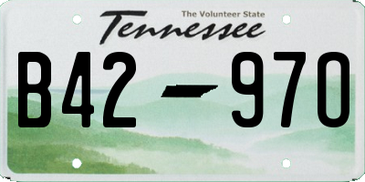 TN license plate B4297O
