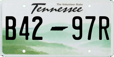 TN license plate B4297R