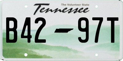TN license plate B4297T
