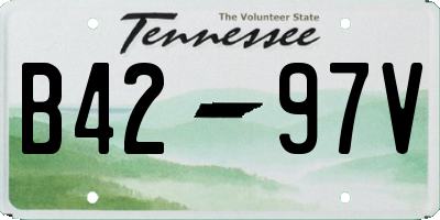 TN license plate B4297V