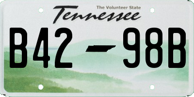 TN license plate B4298B