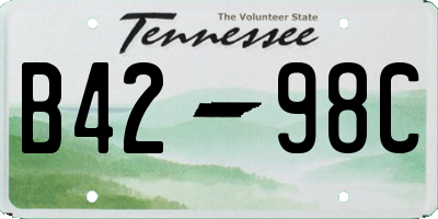TN license plate B4298C