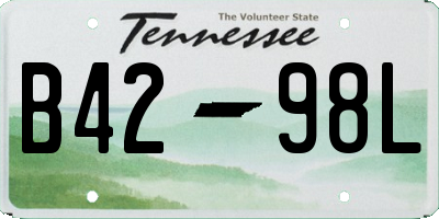 TN license plate B4298L