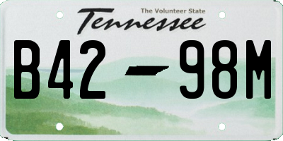 TN license plate B4298M