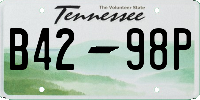 TN license plate B4298P