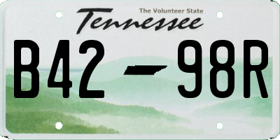 TN license plate B4298R