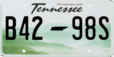 TN license plate B4298S
