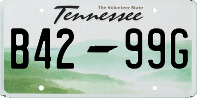 TN license plate B4299G