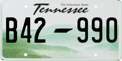 TN license plate B4299O