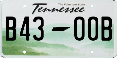 TN license plate B4300B