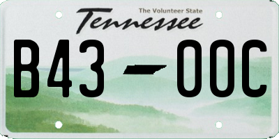 TN license plate B4300C