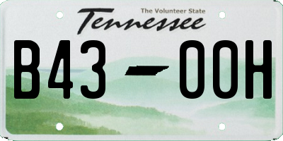 TN license plate B4300H