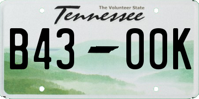 TN license plate B4300K