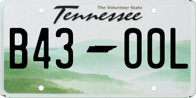 TN license plate B4300L