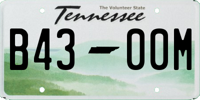 TN license plate B4300M