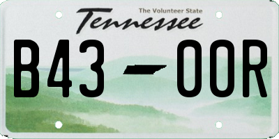 TN license plate B4300R