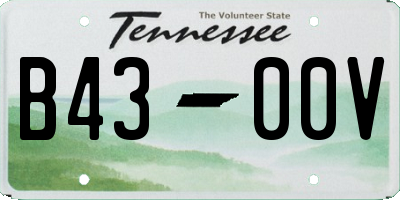 TN license plate B4300V