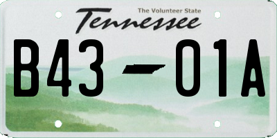 TN license plate B4301A