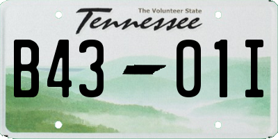 TN license plate B4301I