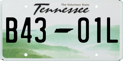 TN license plate B4301L