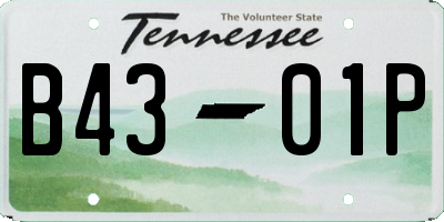 TN license plate B4301P
