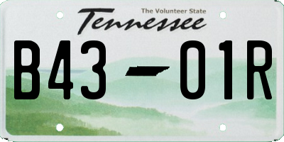 TN license plate B4301R