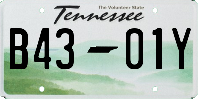 TN license plate B4301Y