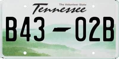 TN license plate B4302B