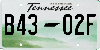 TN license plate B4302F