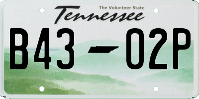 TN license plate B4302P