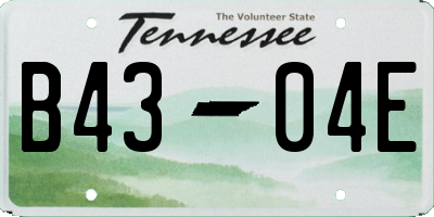 TN license plate B4304E