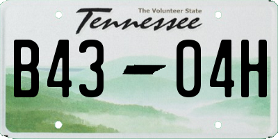 TN license plate B4304H