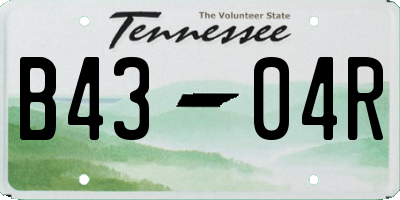TN license plate B4304R