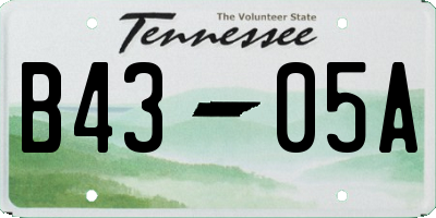 TN license plate B4305A