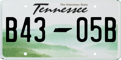 TN license plate B4305B