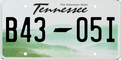 TN license plate B4305I