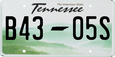 TN license plate B4305S