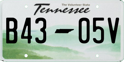 TN license plate B4305V