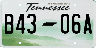 TN license plate B4306A