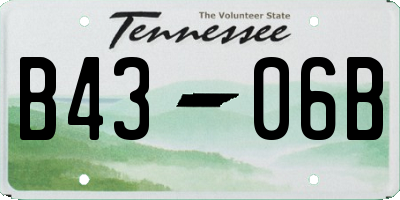 TN license plate B4306B