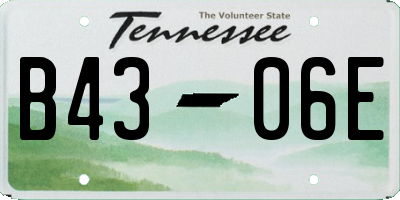 TN license plate B4306E