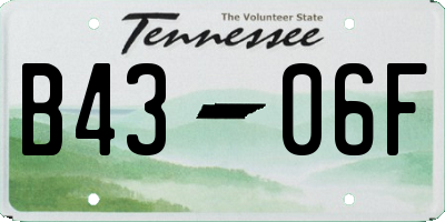 TN license plate B4306F