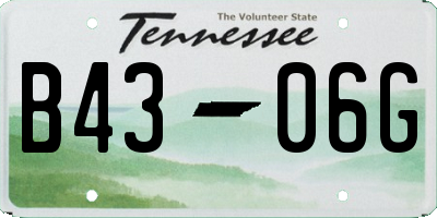 TN license plate B4306G