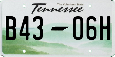 TN license plate B4306H