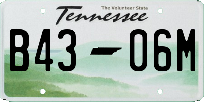 TN license plate B4306M