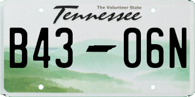 TN license plate B4306N