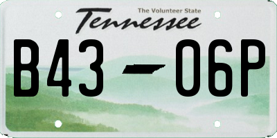 TN license plate B4306P