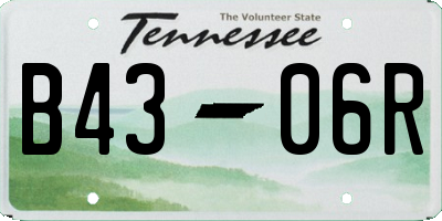 TN license plate B4306R
